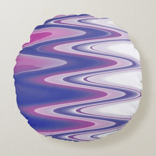 Coussins Ronds gris bleu Fuchsia (Devant)