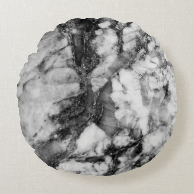 Coussins Ronds gris noir et blanc (Devant)