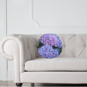 Coussins Ronds Gros hortensia magnifique Floral