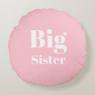 Coussins Ronds Grosse soeur rose blanche fille