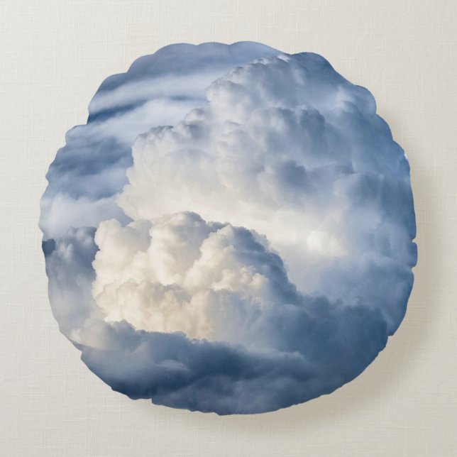 Coussins Ronds Groupe de nuages cumulus (Devant)