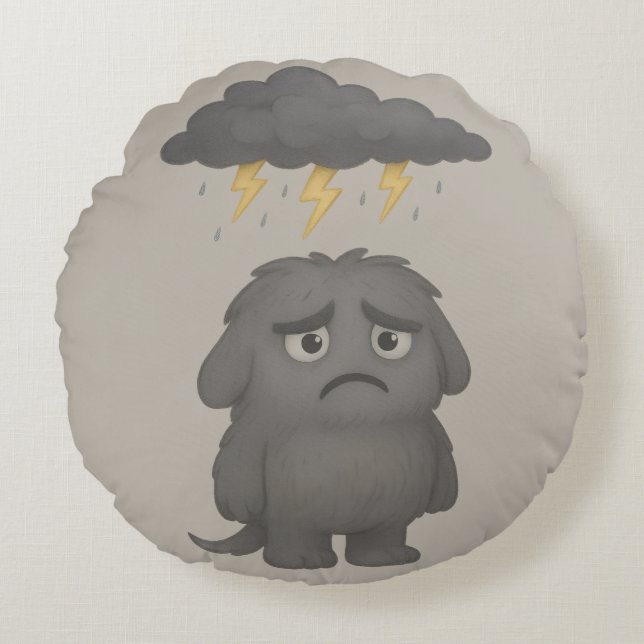 Coussins Ronds Grummel Kissen – Das ADHS-Monster für Frust (Devant)