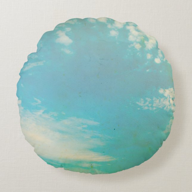 Coussins Ronds Grunge image of sky background. home decor, backgr (Devant)