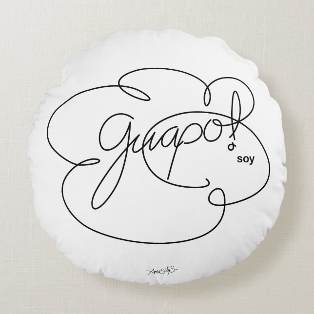 Coussins Ronds GUAPO soy - Bold CloudS (Devant)