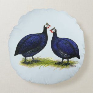 Coussins Ronds Guineas Royal Purple Pair