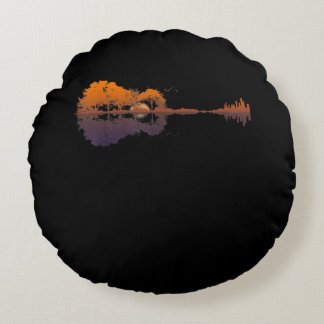 Coussins Ronds Guitar Lake Shadow