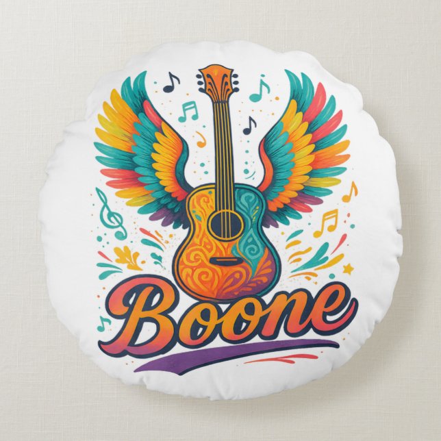 Coussins Ronds Guitare Boone (Devant)