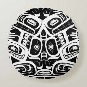 Coussins Ronds Haida Eagle Thunderbird (Nord-Ouest de la Colombie
