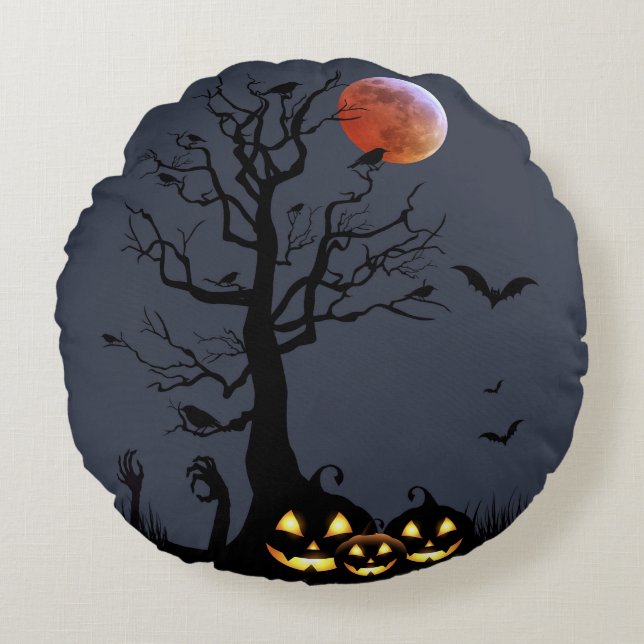 Coussins Ronds Halloween (Devant)