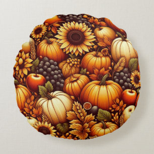 Coussins Ronds Halloween/Automne/Automne/citrouille