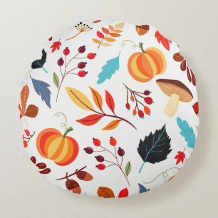 Coussins Ronds Halloween Cartoon fruits, baies et Figs Graphisme