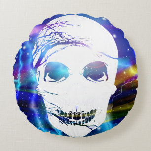Coussins Ronds Halloween Crâne #10