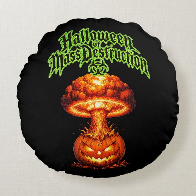 Coussins Ronds Halloween de Destruction Massive Jack-o'-Lanterne  (Devant)