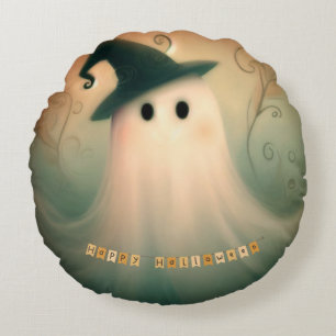 Coussins Ronds Halloween/Fantôme/Automne/Ornement capricieux