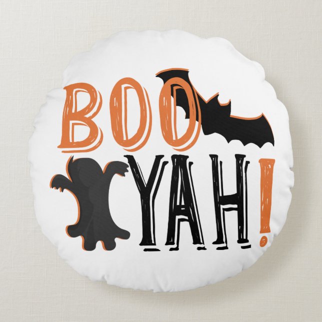 Coussins Ronds Halloween mignon booyah (Devant)