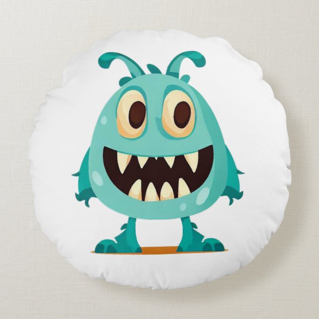 Coussins Ronds Halloween/Monster/dessin animé (Devant)