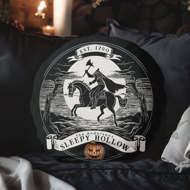 Coussins Ronds Halloween sans tête Horseman Sleepy Hollow (Créateur téléchargé)
