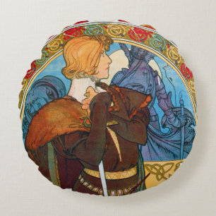 Coussins Ronds Hamlet, Alphonse Mucha Jeu d'oreiller