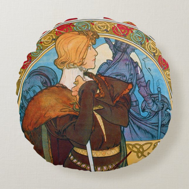 Coussins Ronds Hamlet, Alphonse Mucha Jeu d'oreiller (Devant)