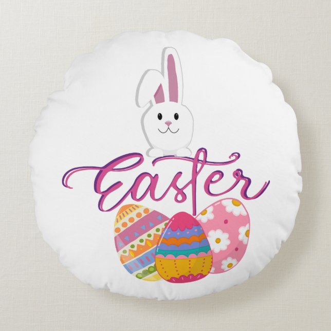 COUSSINS RONDS HAPPY EASTER DAY DESIGN (Devant)