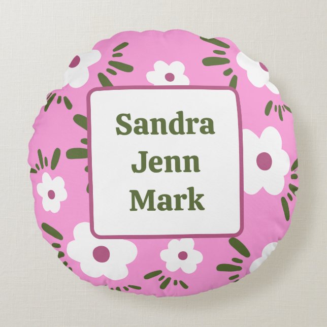 Coussins Ronds Happy Flowers (Devant)