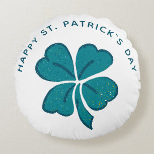 Coussins Ronds Happy St. Patrick`s Day Shamrock Clover