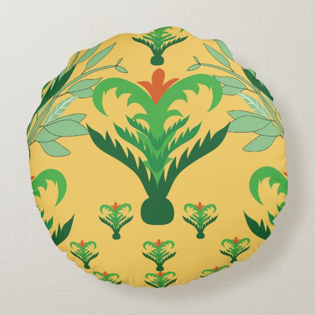 Coussins Ronds Harmony Line Pattern Decorative Throw Pillow – Bal (Dos)