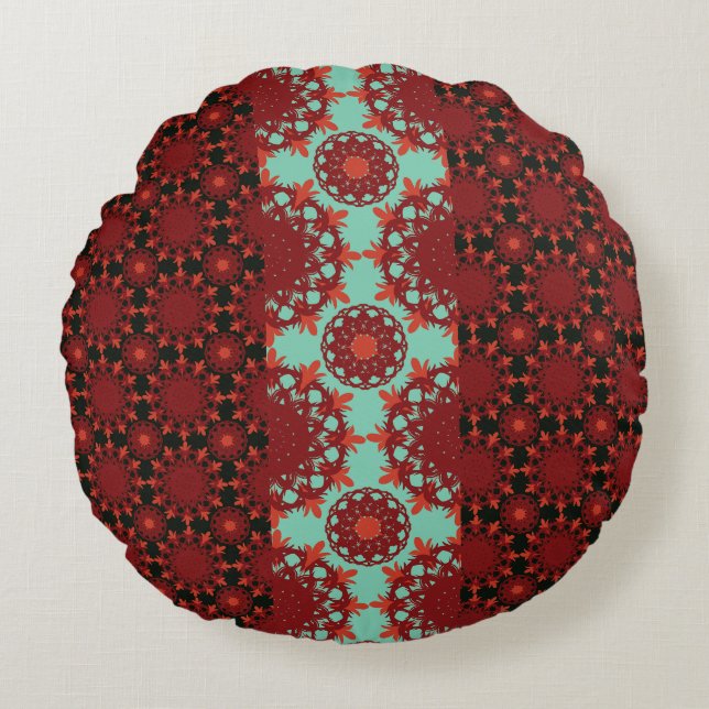 Coussins Ronds Harmony Line Pattern Decorative Throw Pillow – Bal (Devant)