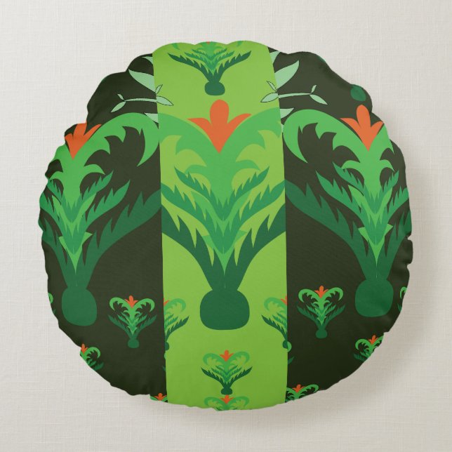 Coussins Ronds Harmony Line Pattern Decorative Throw Pillow – Bal (Devant)