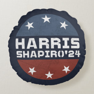 Coussins Ronds Harris Shapiro 2024 Rouge Bleu Vintage