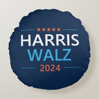 Coussins Ronds Harris Walz 2024 pour le président