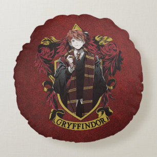 Coussins Ronds HARRY POTTER™   Anime Ron Weasley House Crest