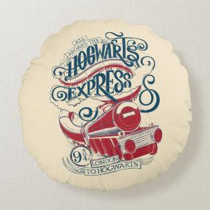 Coussins Ronds Harry Potter   Hogwarts Express Typography