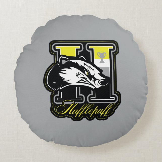 Coussins Ronds HARRY POTTER™ | HUFFLEPUFF™ Badge sportif (Devant)