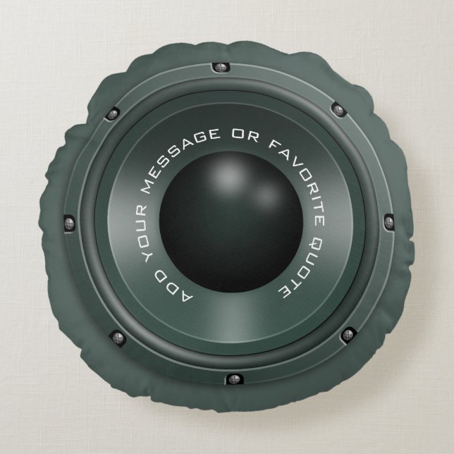 Coussins Ronds Haut-parleur de musique personnalisé (Devant)