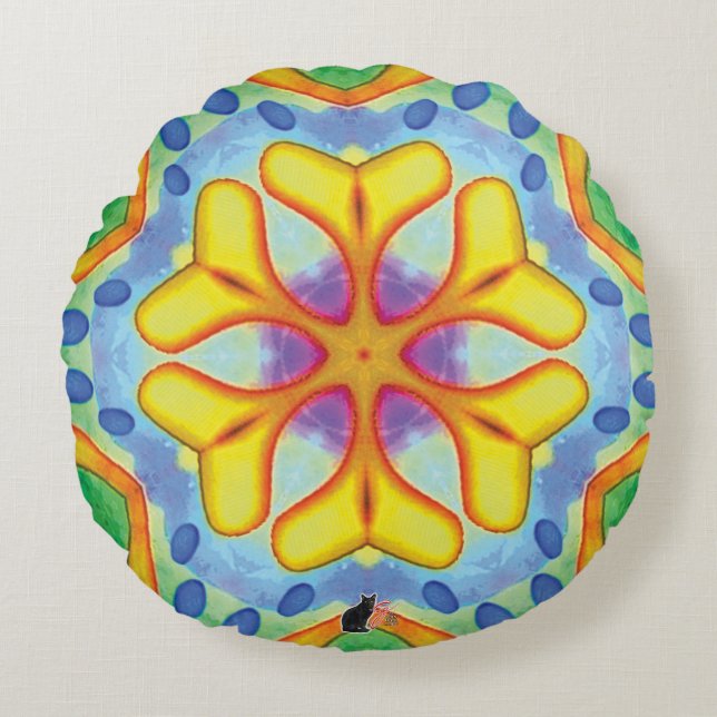 Coussins Ronds Helios Kaleidoscope (Devant)
