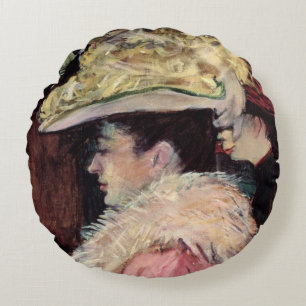 Coussins Ronds Henri De Toulouse-Lautrec la danse du fard à