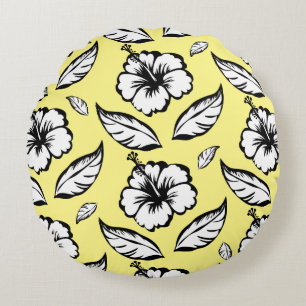 Coussins Ronds Hibiscus Floral