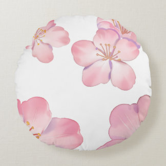 Coussins Ronds Hibiscus rose