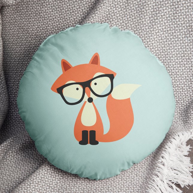 Coussins Ronds Hipster Red Fox (Créateur téléchargé)