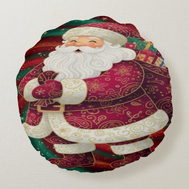 Coussins Ronds Holiday Throw Pillow (Dos)