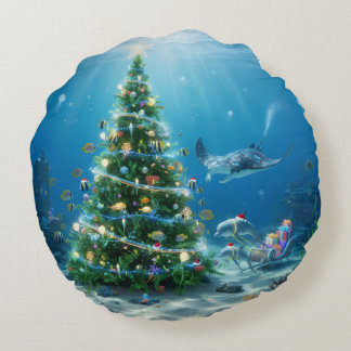 Coussins Ronds Holiday Throw Pillow