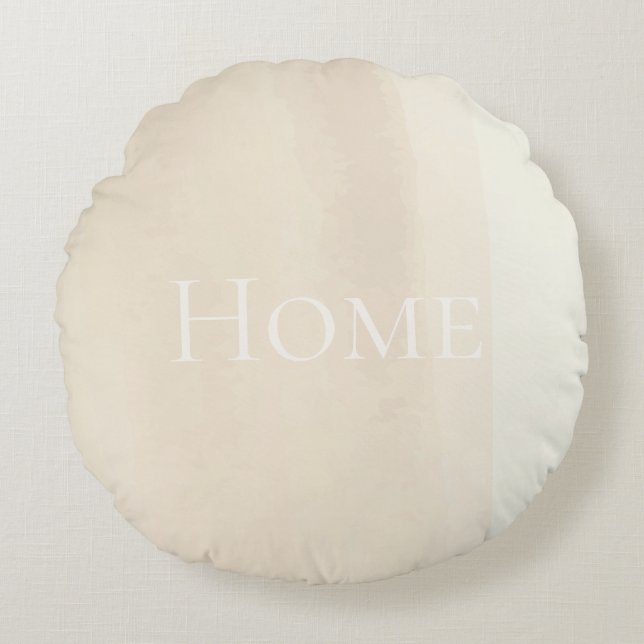 Coussins Ronds Horizon de Sable Aquarelle (Devant)