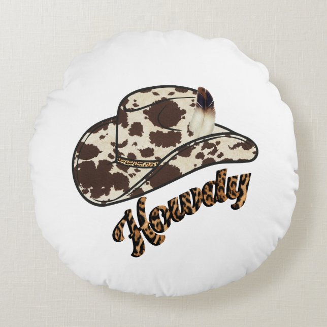 Coussins Ronds Howdy Casquette - Howdy honey - Howdy (Devant)