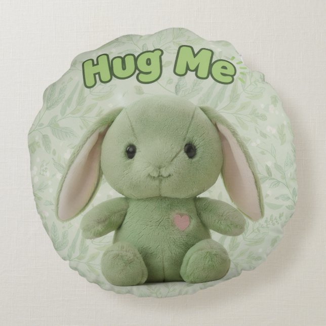 Coussins Ronds Hug Me Bunny Round Throw Pillow (Dos)