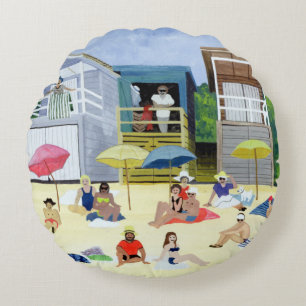 Coussins Ronds Huttes 1991 de plage