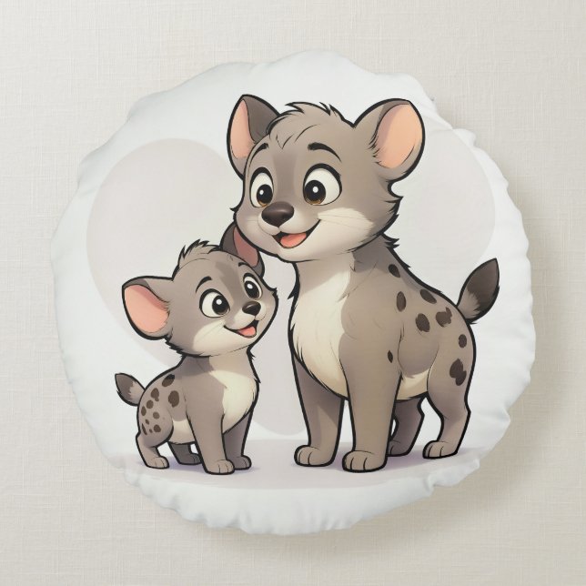 Coussins Ronds Hyena family (Dos)