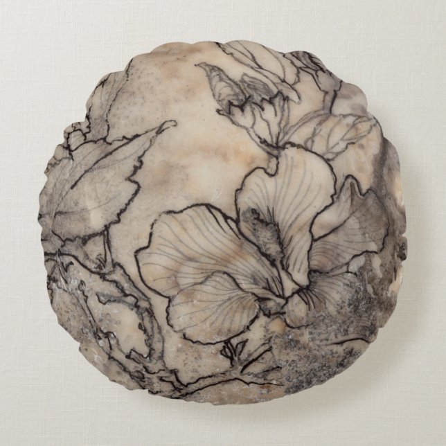 Coussins Ronds I floral tatoué (Devant)