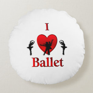 Coussins Ronds I Heart Ballet