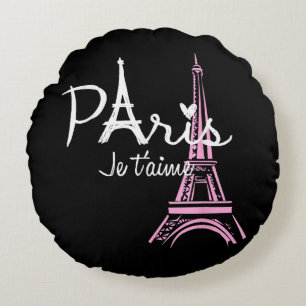 Coussins Ronds I Love Paris Tour Eiffel France Souvenir français
